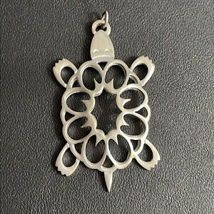 Large Pewter Turtle Pendant by Reed & Barton‎